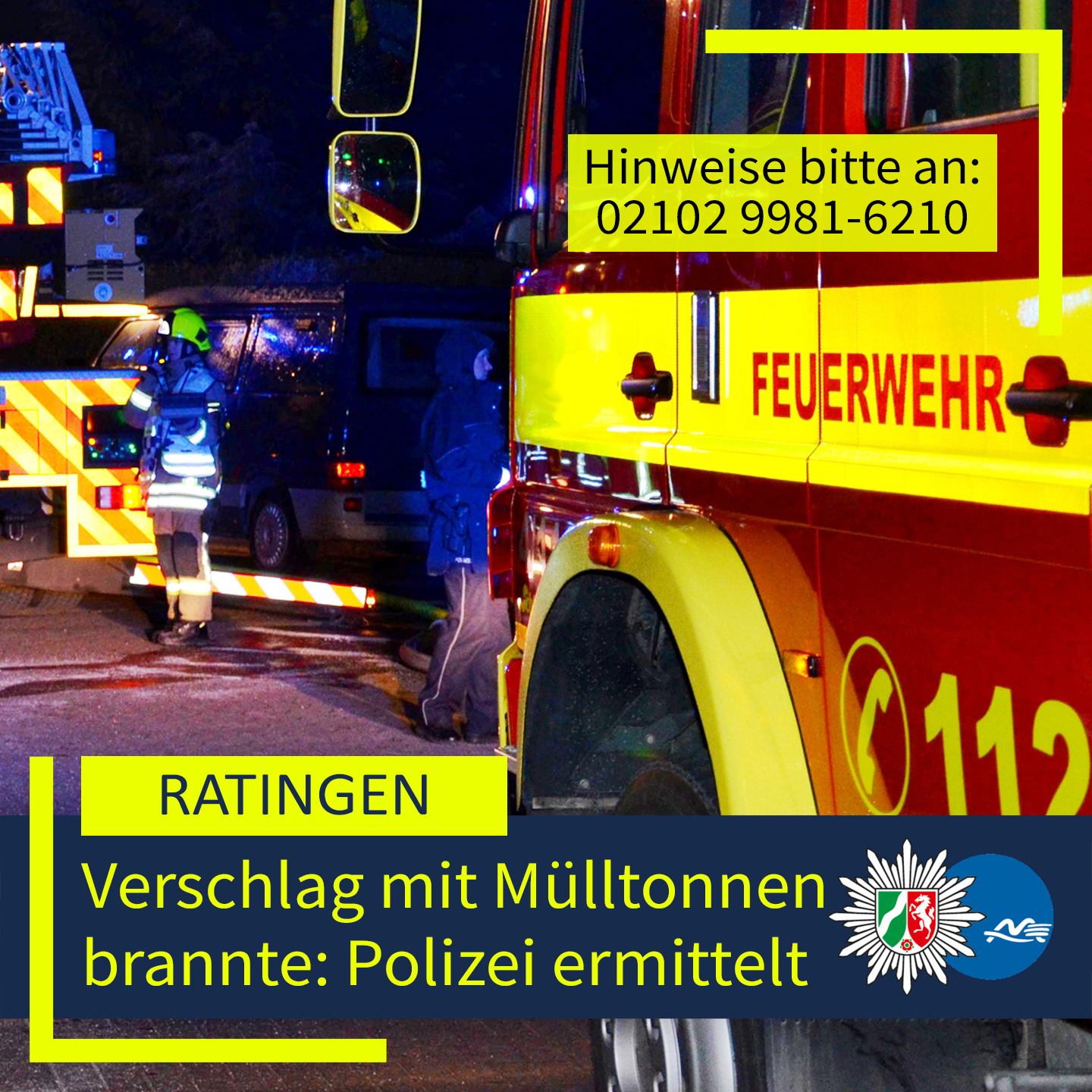 Verschlag mit mehreren Mülltonnen brannte: Polizei ermittelt